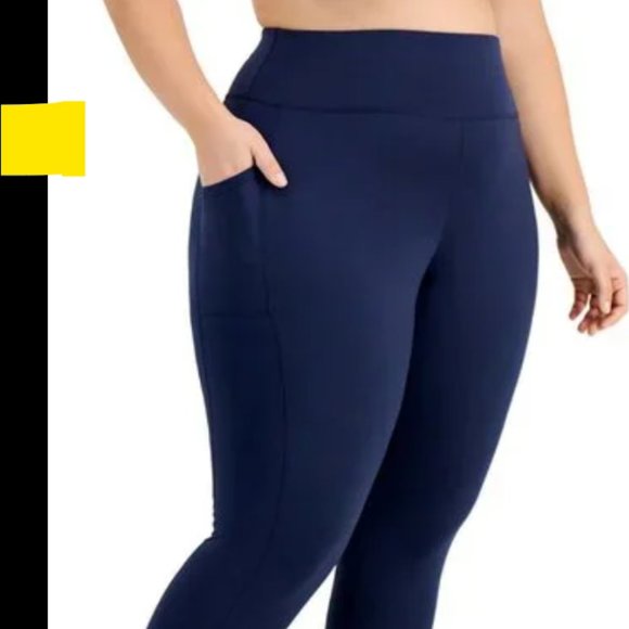 ID Ideology Womens Compression High-Waist Indigo Sea - Picture 2 of 6